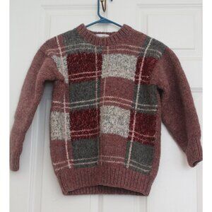 Rare Vintage Child’s Knit Plaid Sweater No size